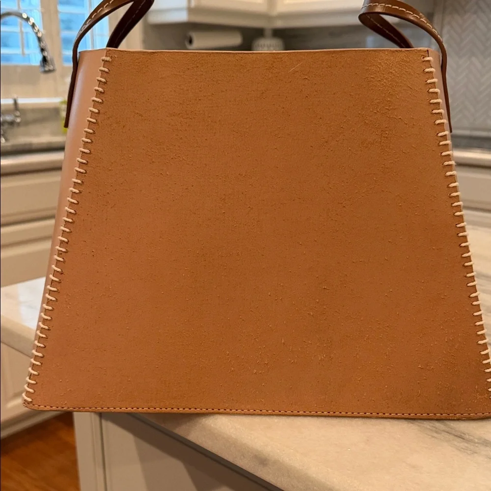 Suede and Leather Tote - Picture 3 of 9